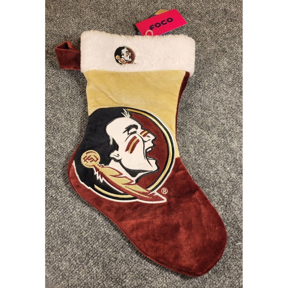 FOCO Florida State Seminoles FSU Santa Christmas Stuffer Hanging Stocking "NWT"